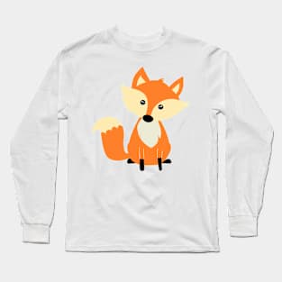 Cute Orange Fox Long Sleeve T-Shirt